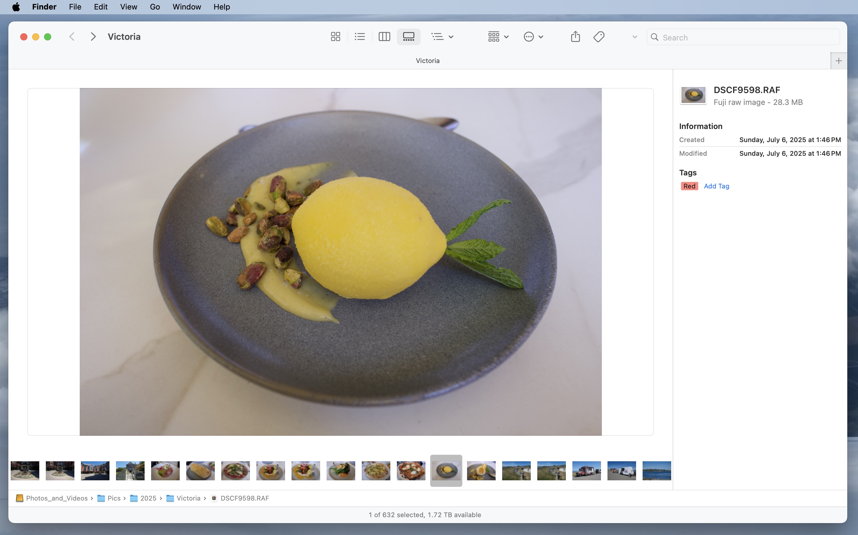 Camera RawX gallery view with filmstrip in Finder